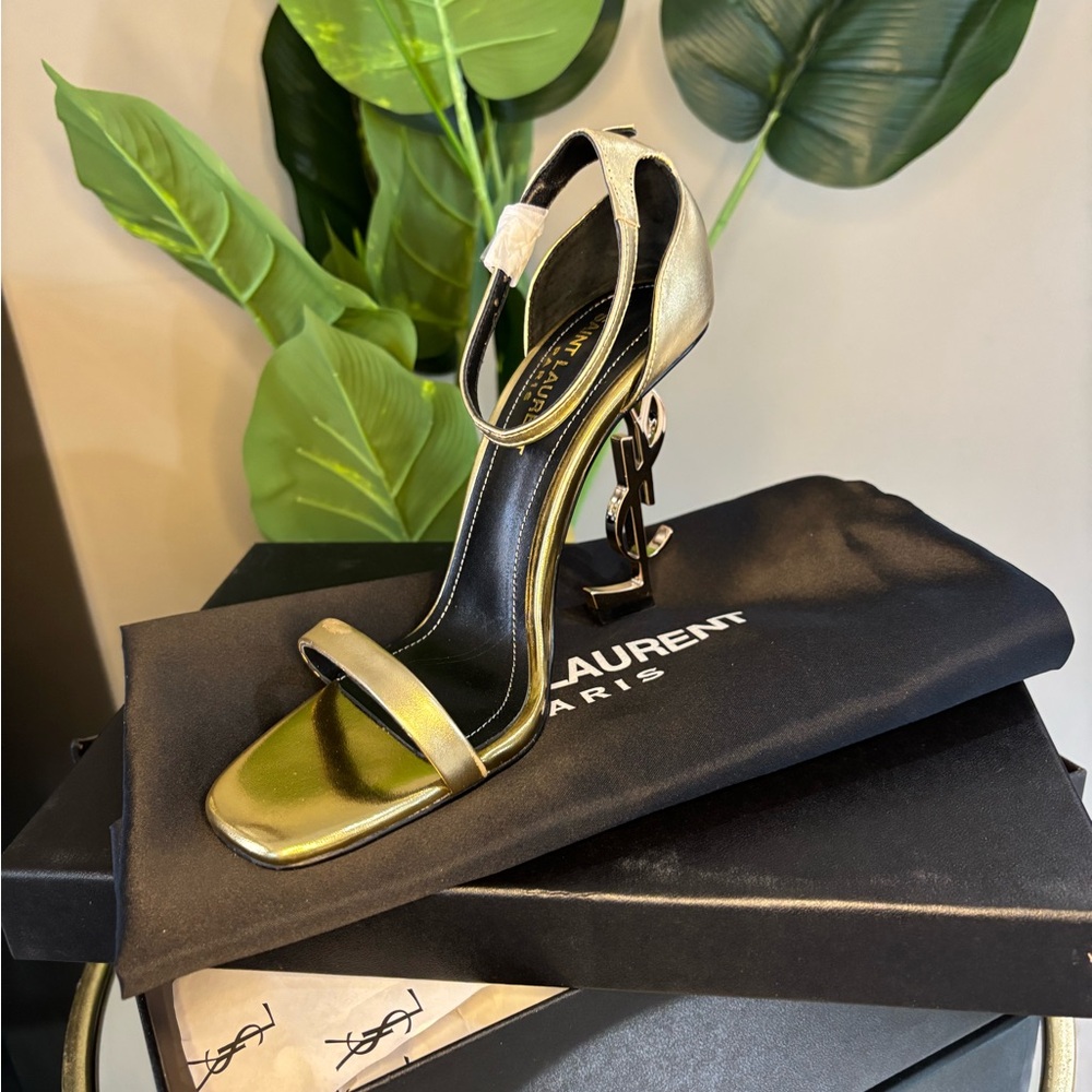 Saint Laurent Metallic Gold Heels